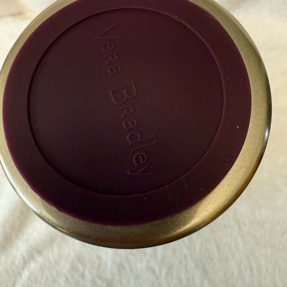 New Vera Bradley Gold and White and Gold Floral Large Tumbler - Picture 7 of 11